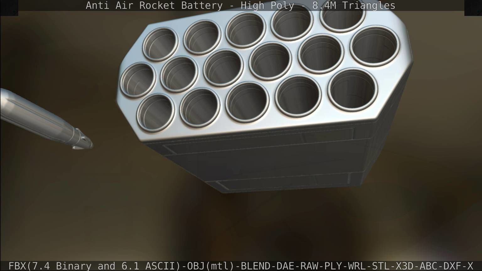 Anti Air Rocket Battery High Poly 3D model_188