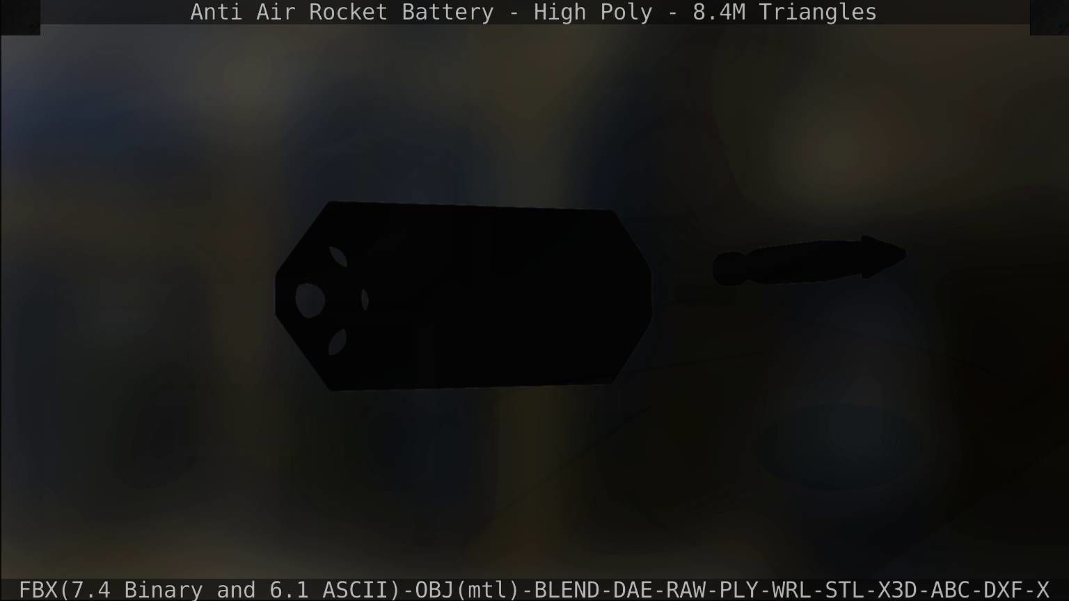 Anti Air Rocket Battery High Poly 3D model_178