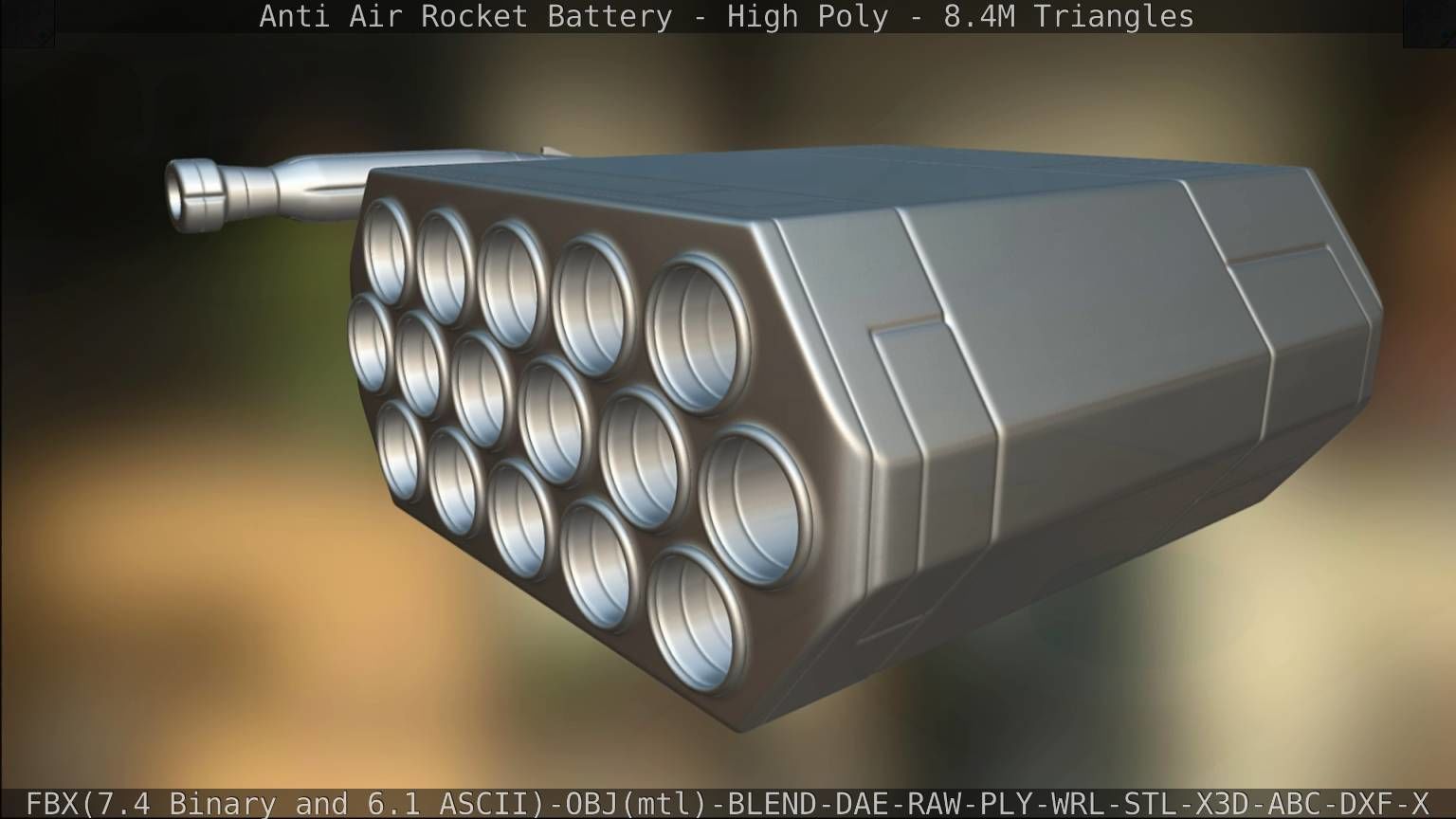 Anti Air Rocket Battery High Poly 3D model_187