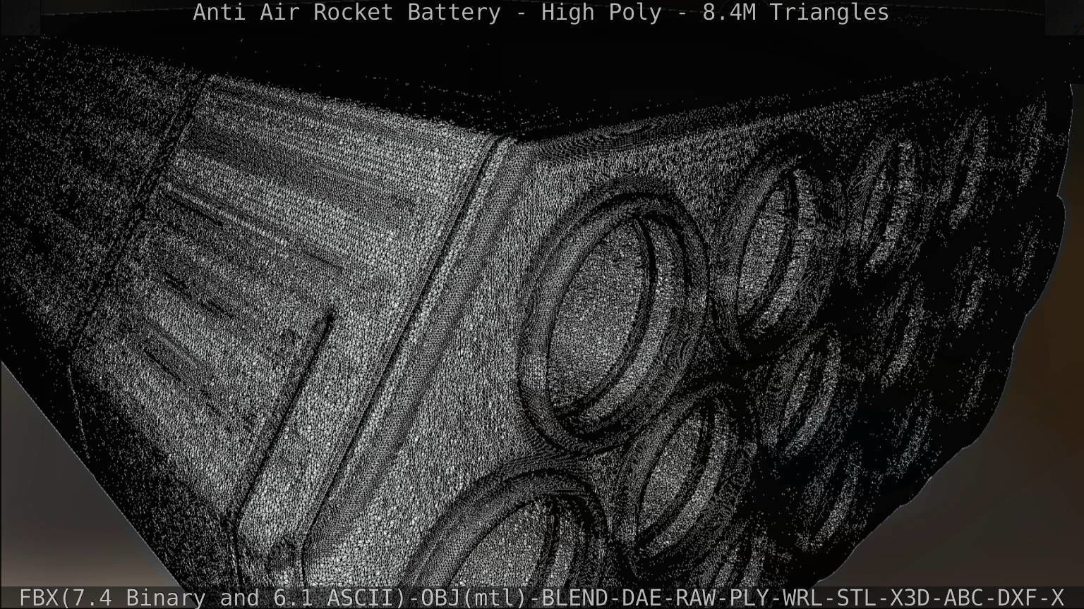 Anti Air Rocket Battery High Poly 3D model_118