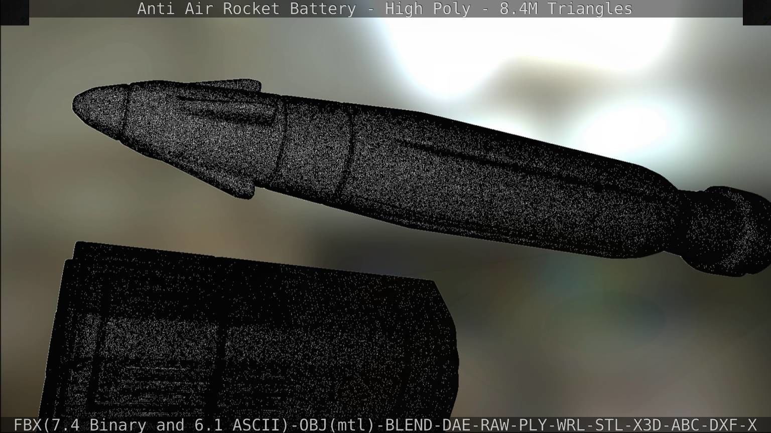 Anti Air Rocket Battery High Poly 3D model_145