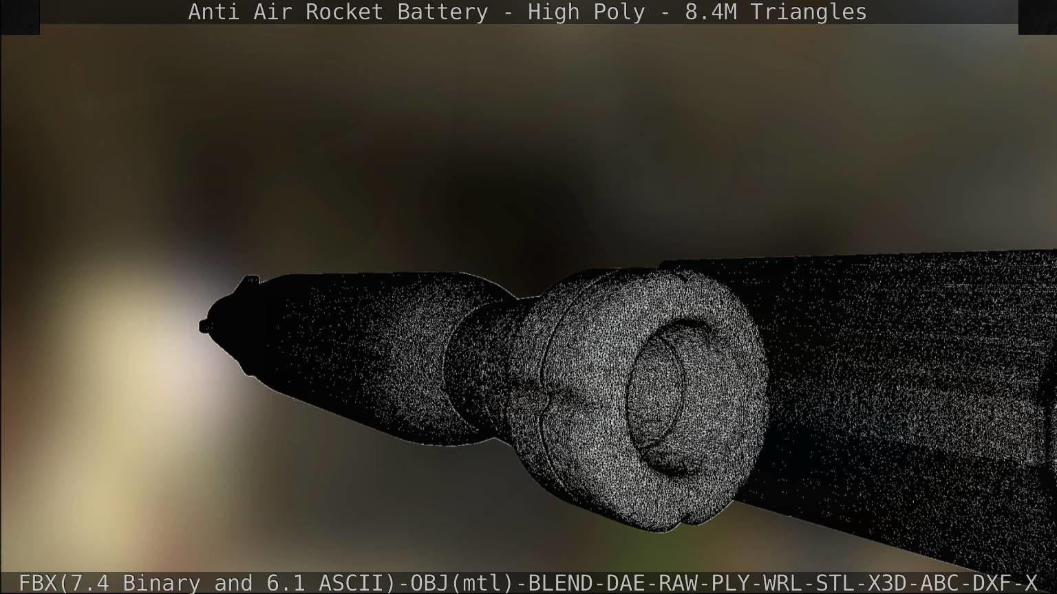 Anti Air Rocket Battery High Poly 3D model_164