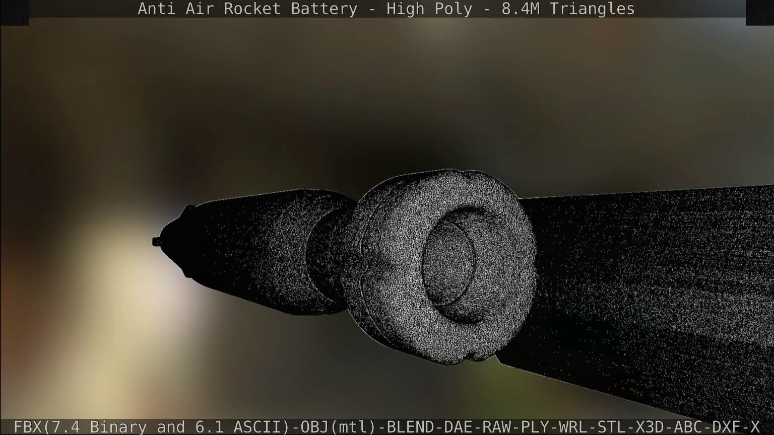 Anti Air Rocket Battery High Poly 3D model_159