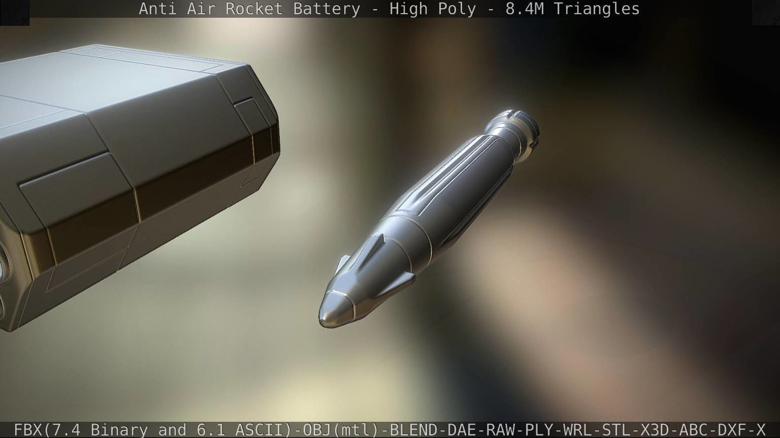 Anti Air Rocket Battery High Poly 3D model_63