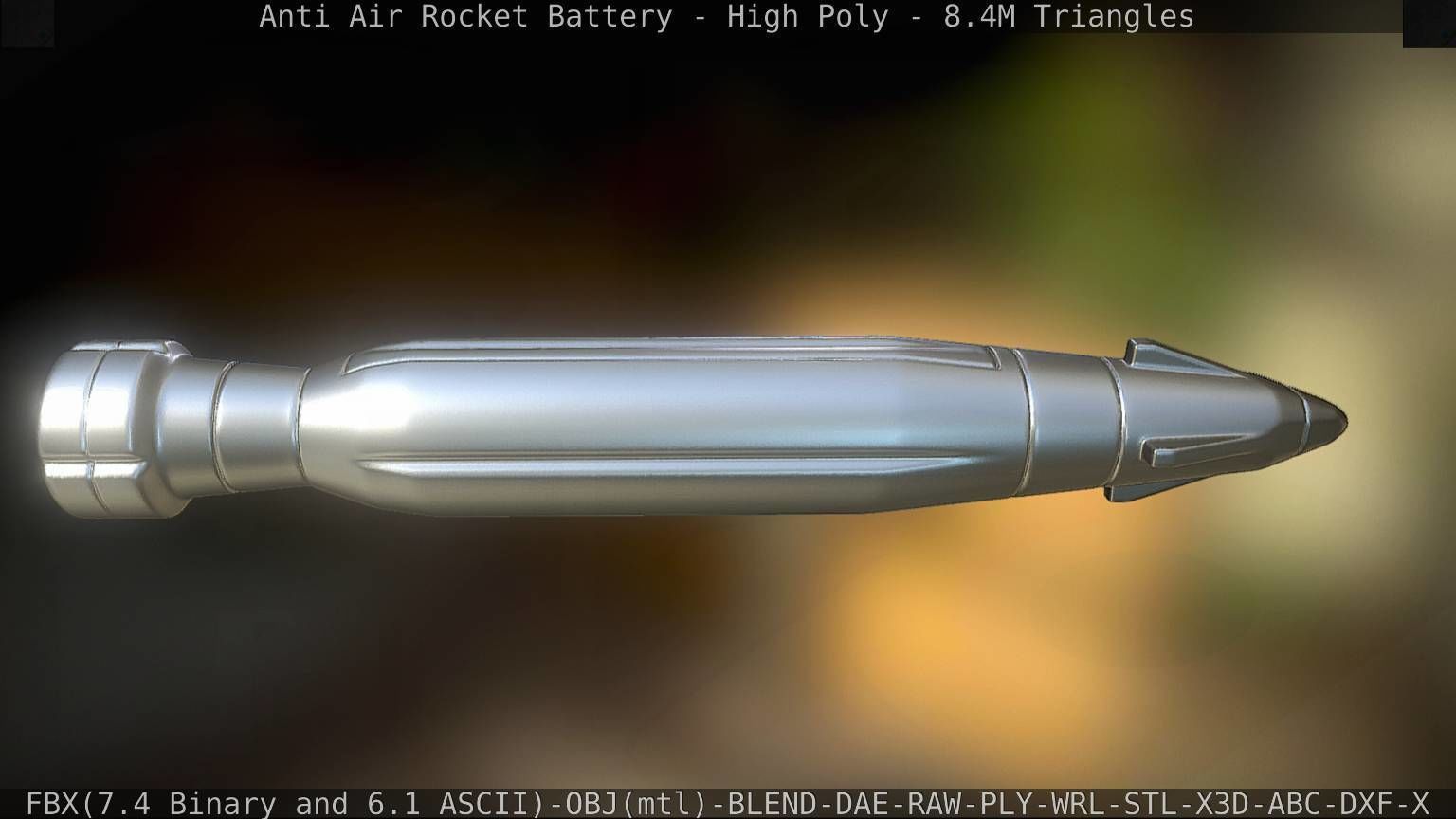 Anti Air Rocket Battery High Poly 3D model_86