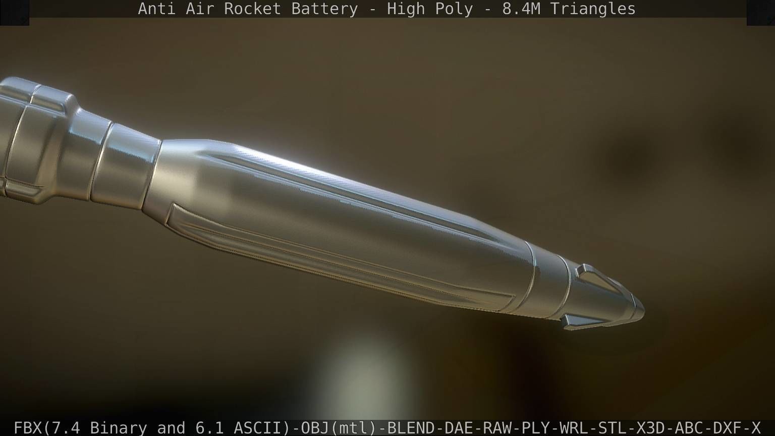 Anti Air Rocket Battery High Poly 3D model_84