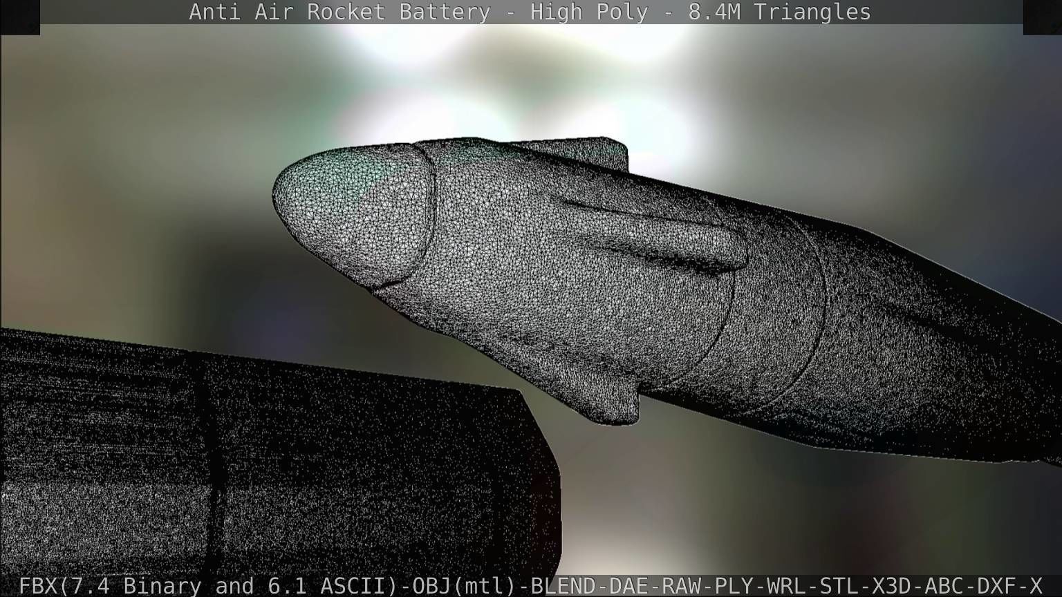 Anti Air Rocket Battery High Poly 3D model_148