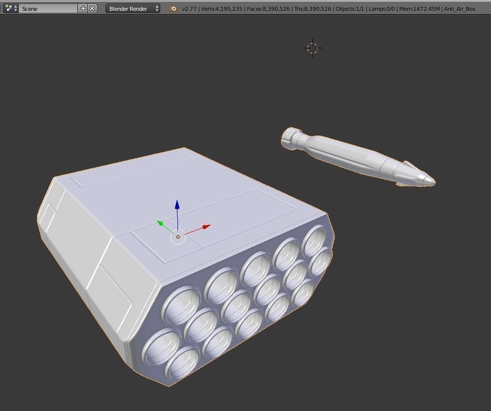 Anti Air Rocket Battery High Poly 3D model_1