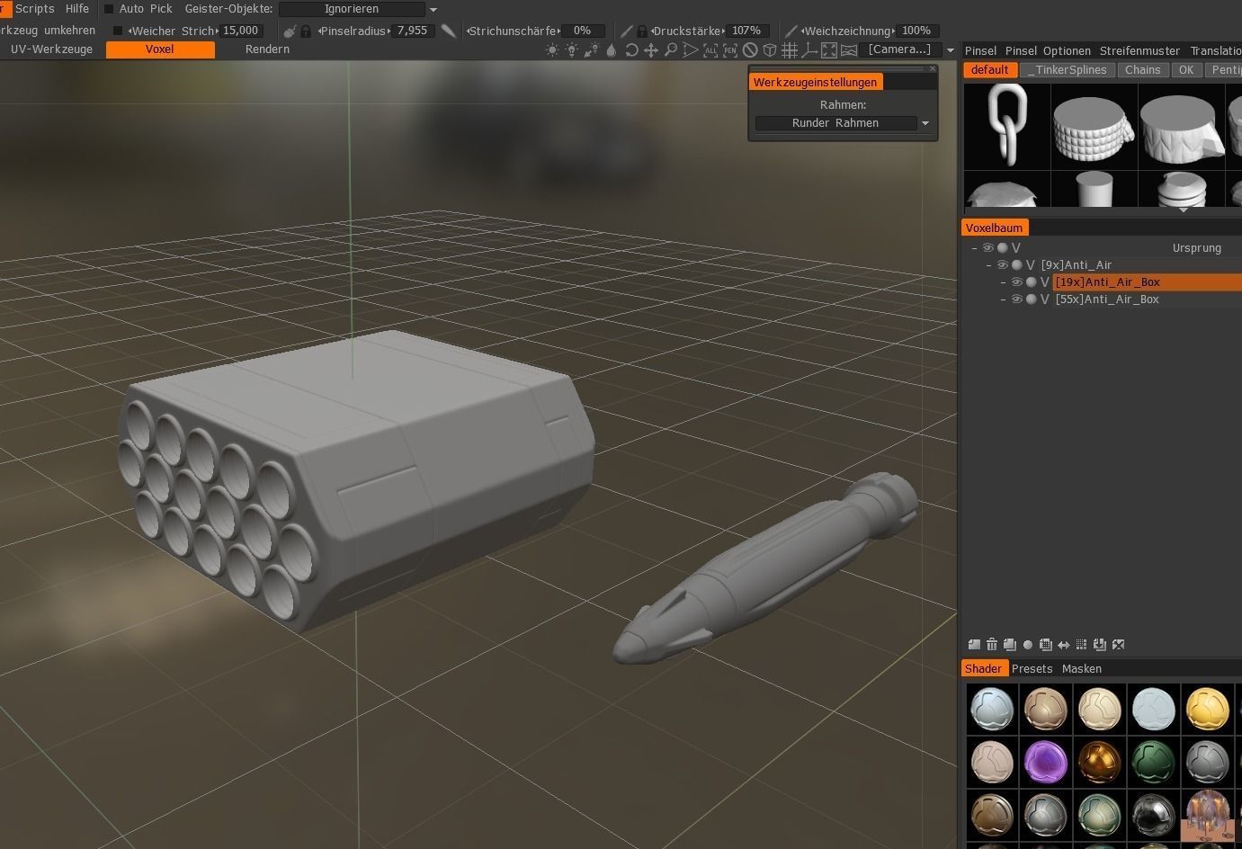 Anti Air Rocket Battery High Poly 3D model_4