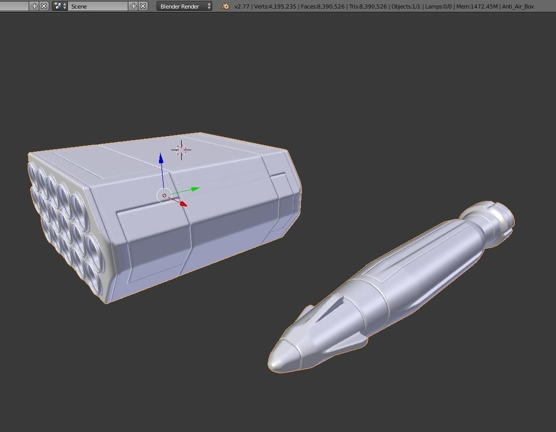 Anti Air Rocket Battery High Poly 3D model_3