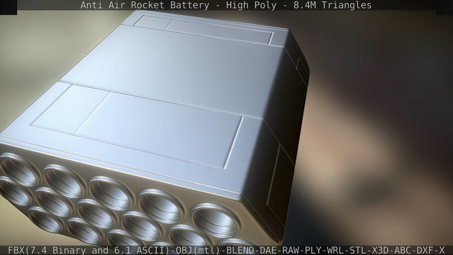 Anti Air Rocket Battery High Poly 3D model_53