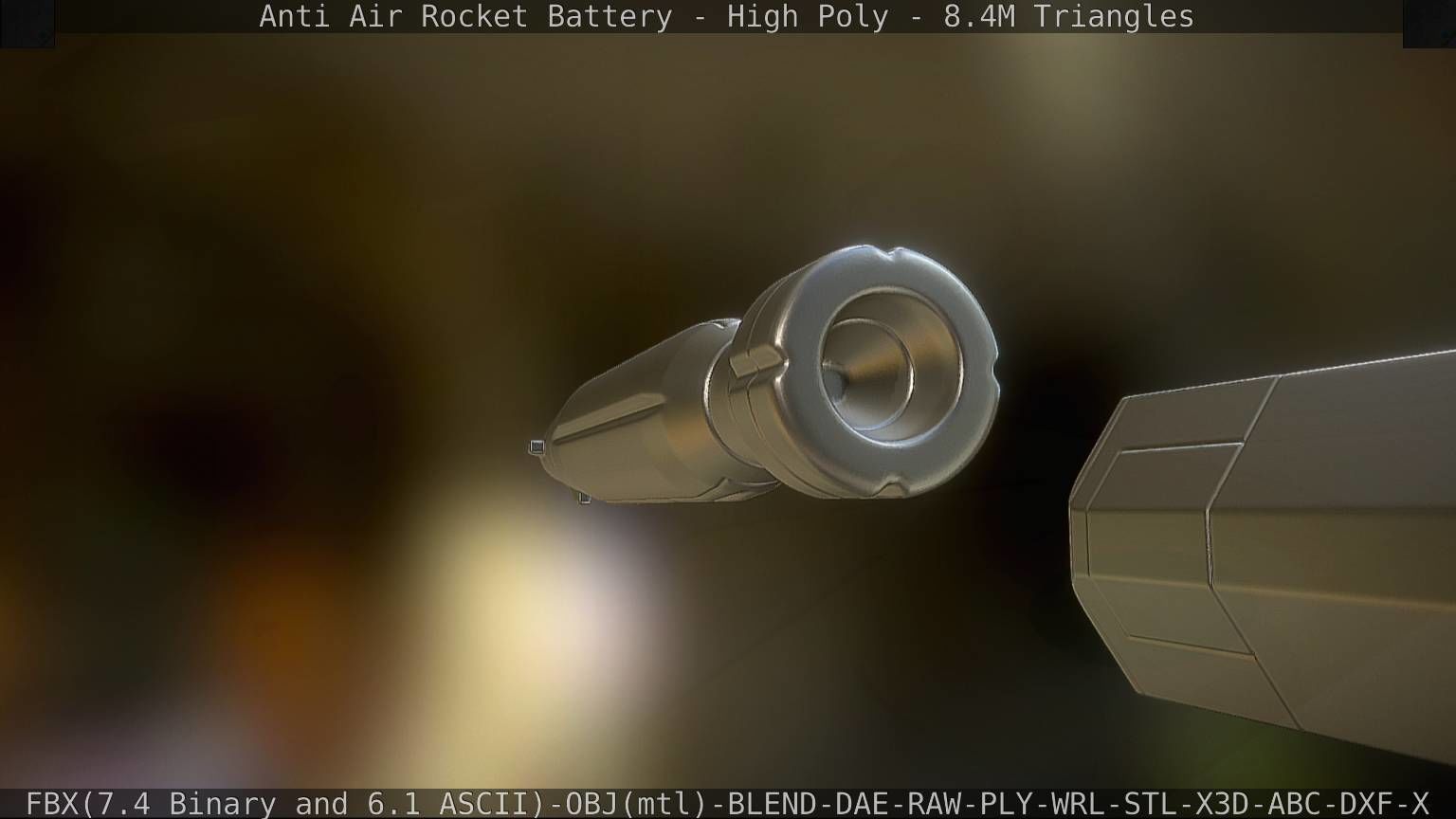 Anti Air Rocket Battery High Poly 3D model_78