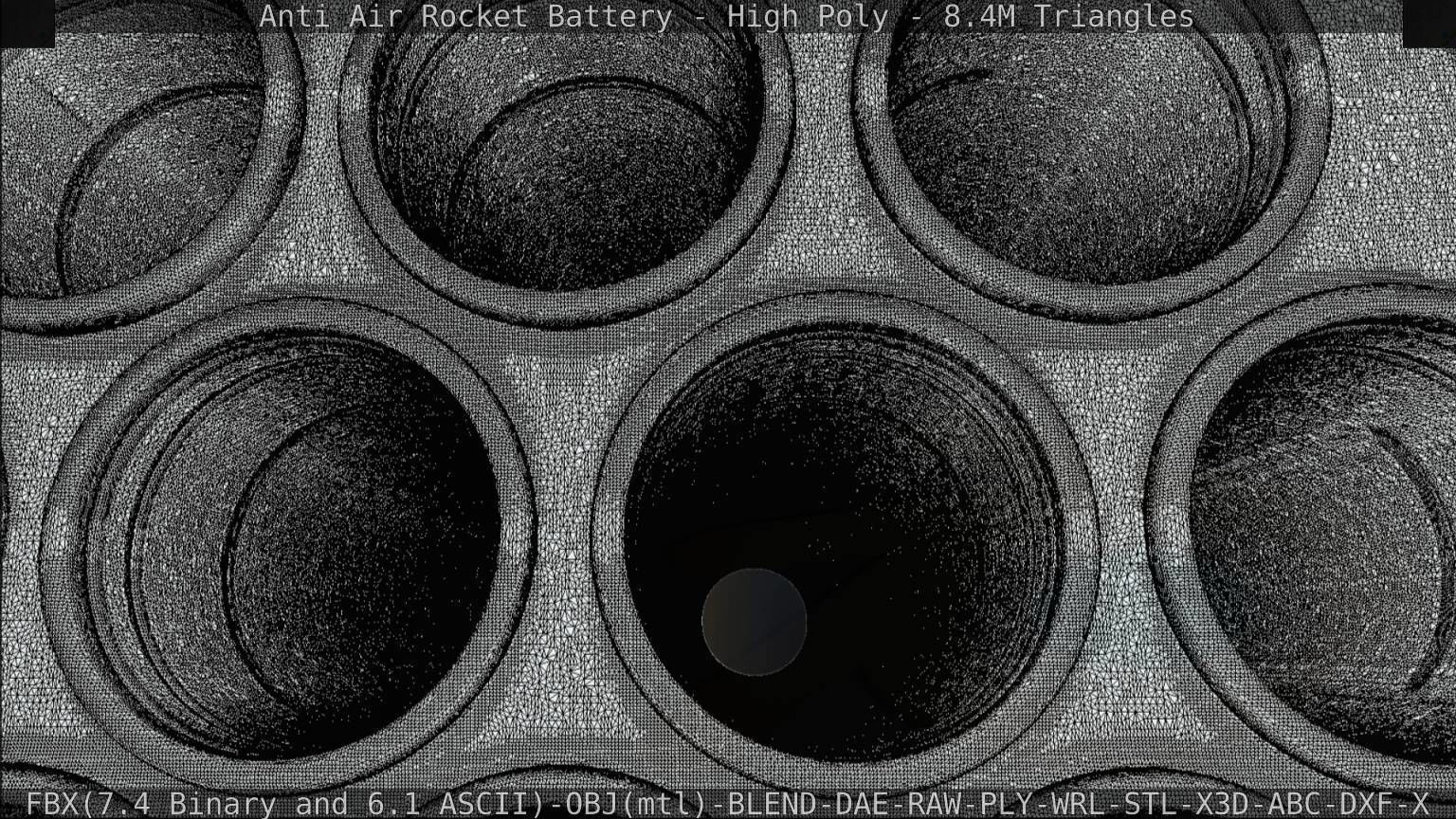 Anti Air Rocket Battery High Poly 3D model_137