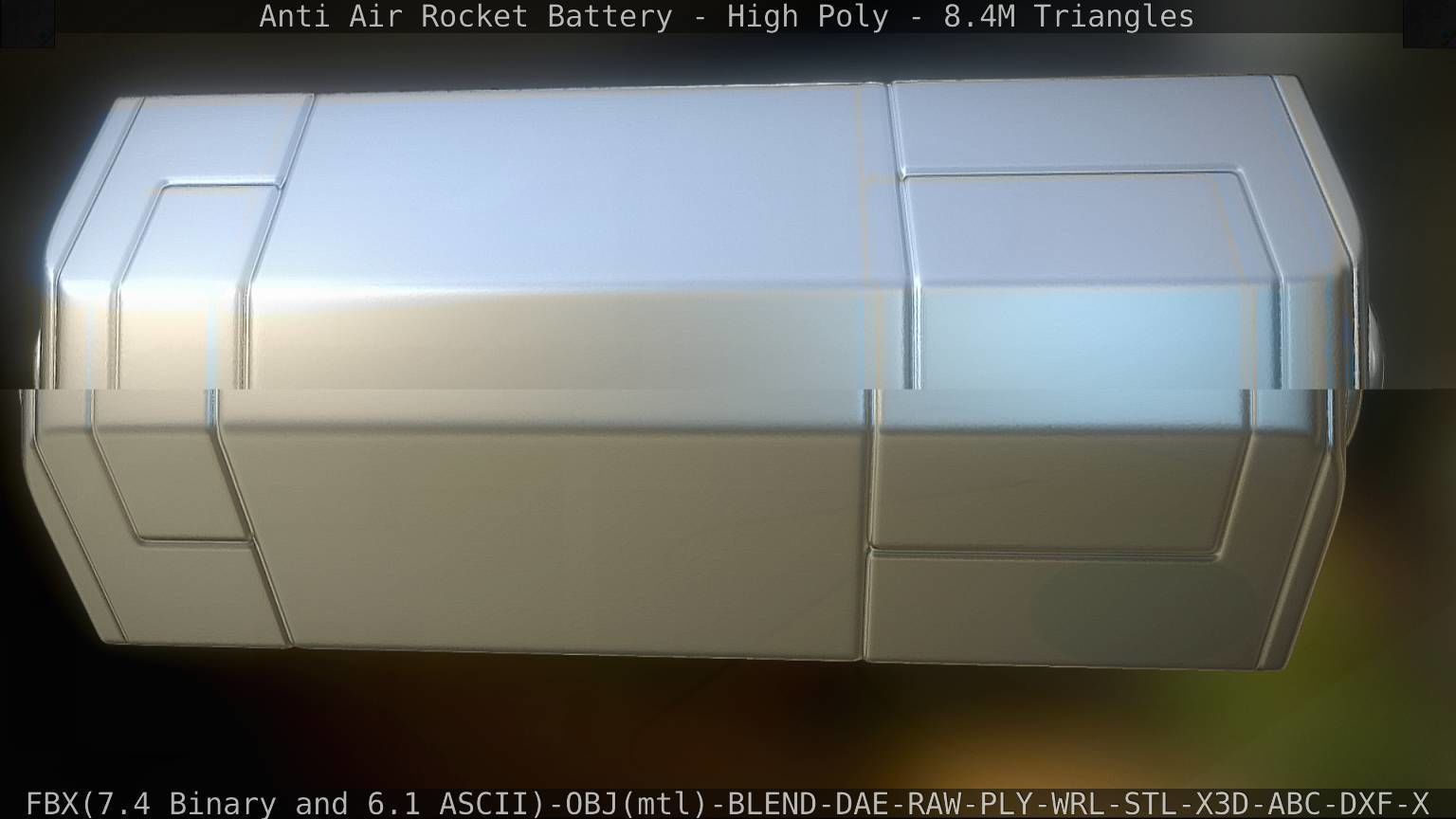 Anti Air Rocket Battery High Poly 3D model_50