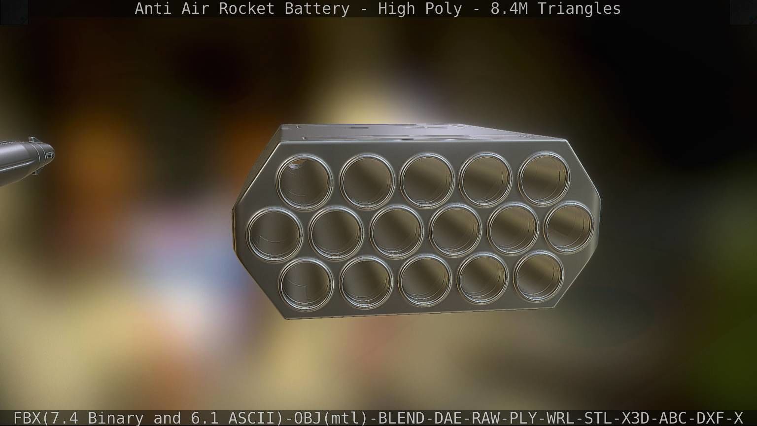 Anti Air Rocket Battery High Poly 3D model_39