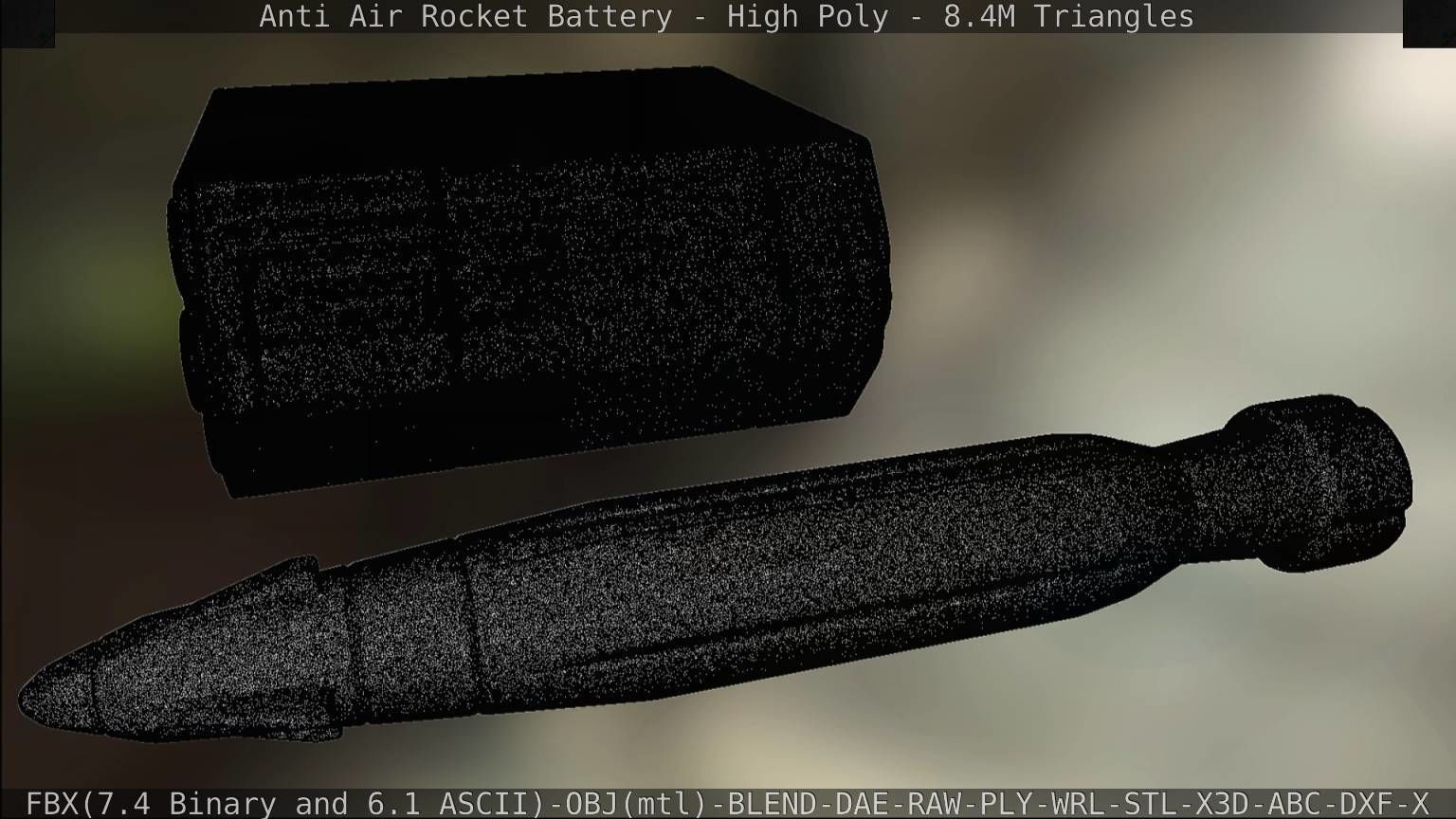 Anti Air Rocket Battery High Poly 3D model_158