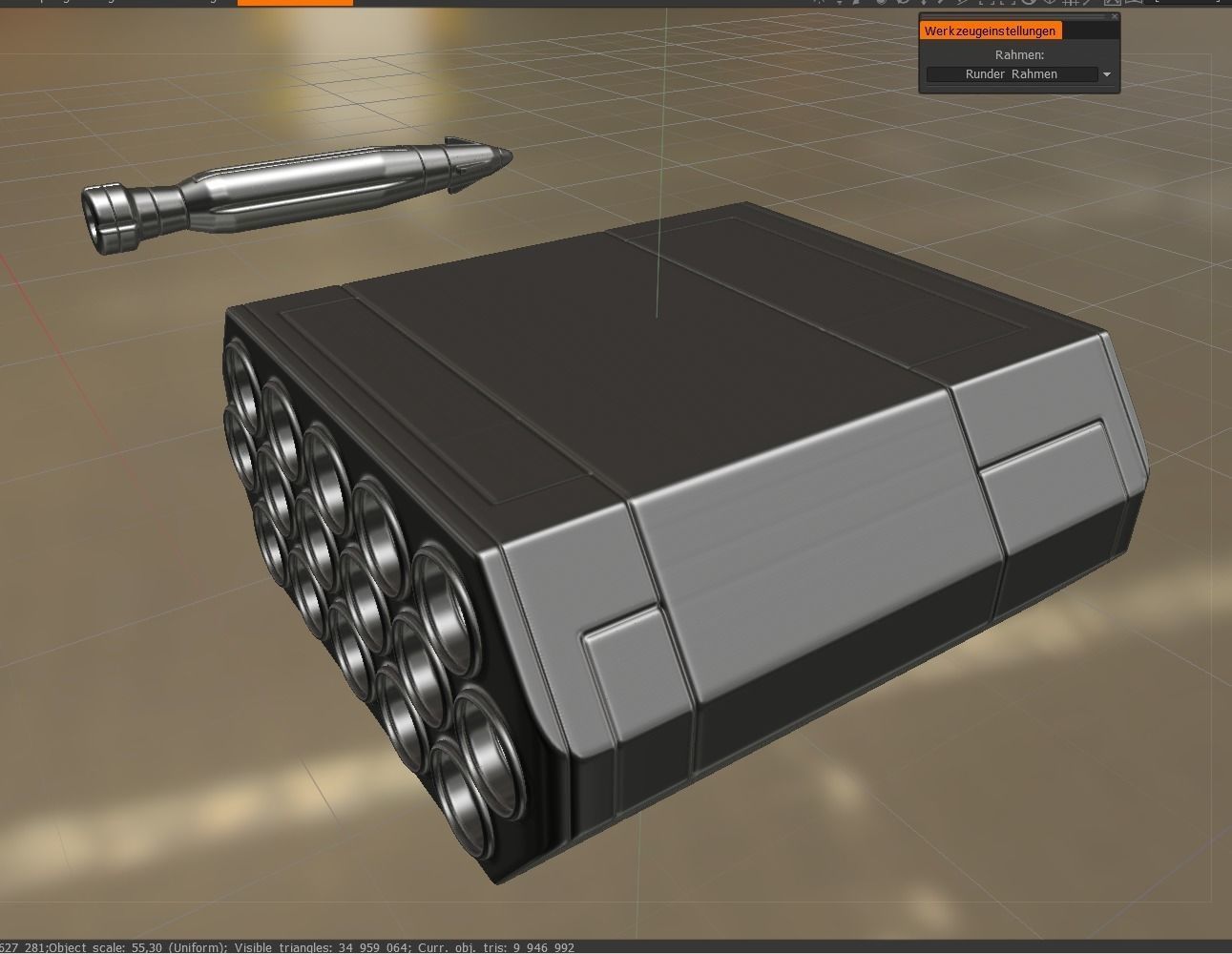 Anti Air Rocket Battery High Poly 3D model_10