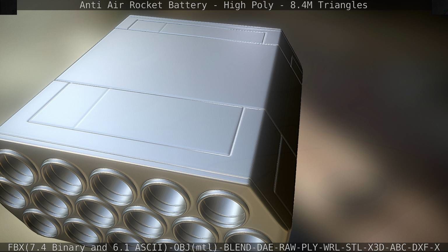 Anti Air Rocket Battery High Poly 3D model_56
