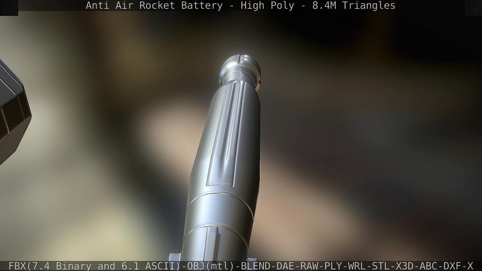 Anti Air Rocket Battery High Poly 3D model_89