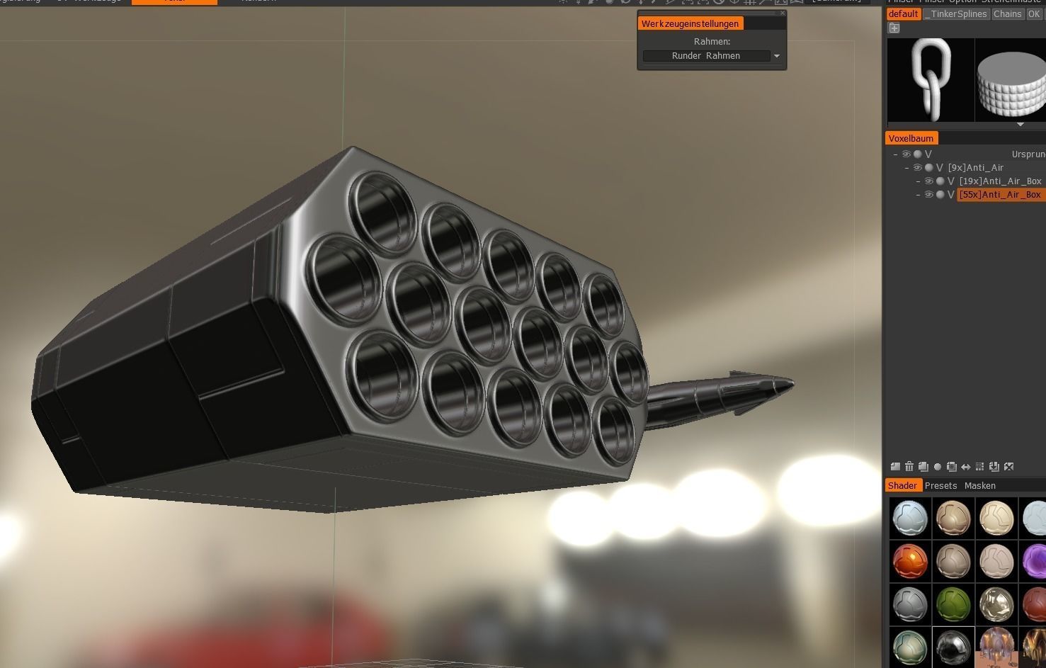 Anti Air Rocket Battery High Poly 3D model_5