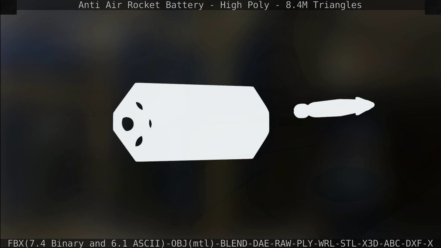Anti Air Rocket Battery High Poly 3D model_177
