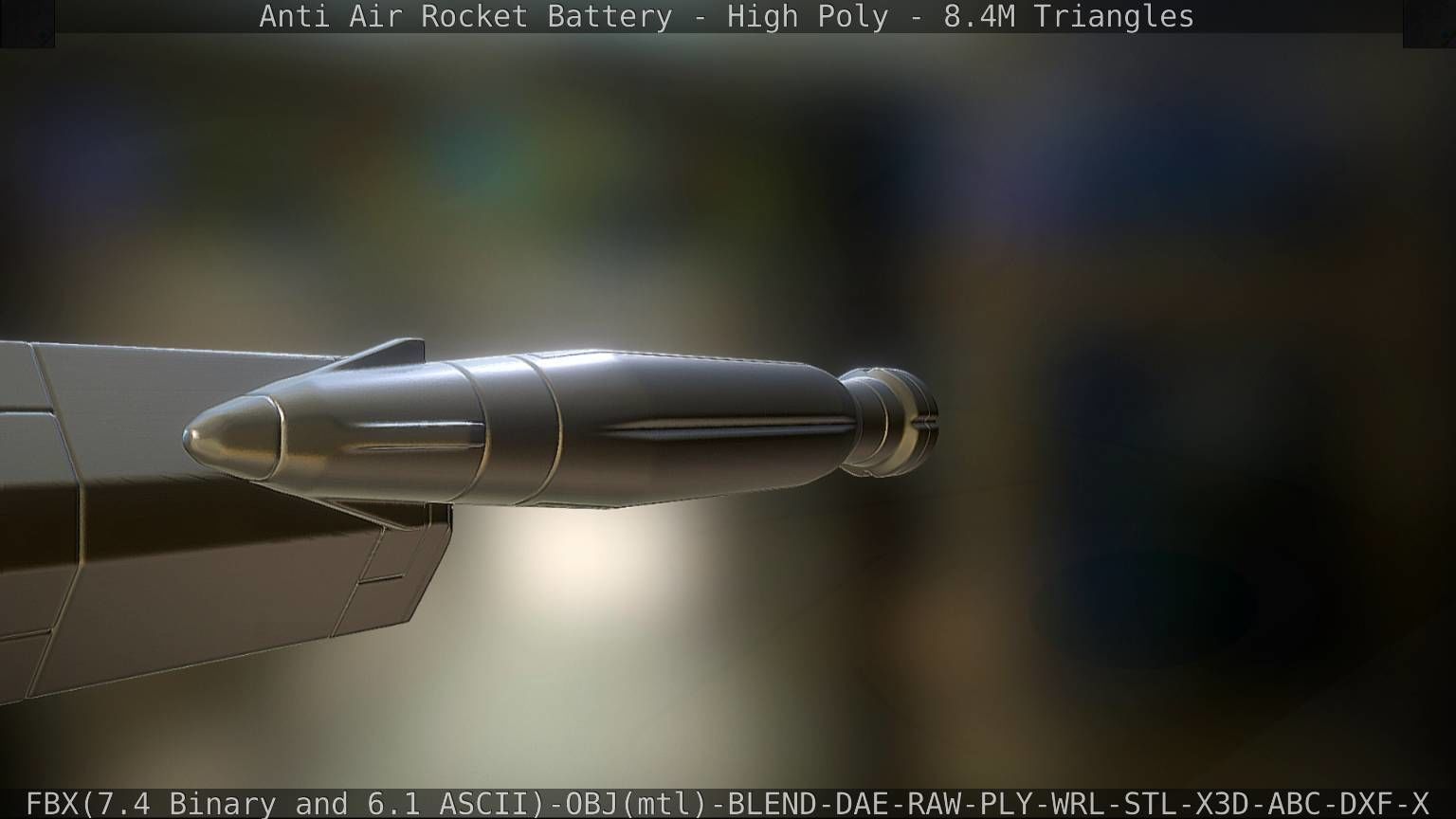 Anti Air Rocket Battery High Poly 3D model_90