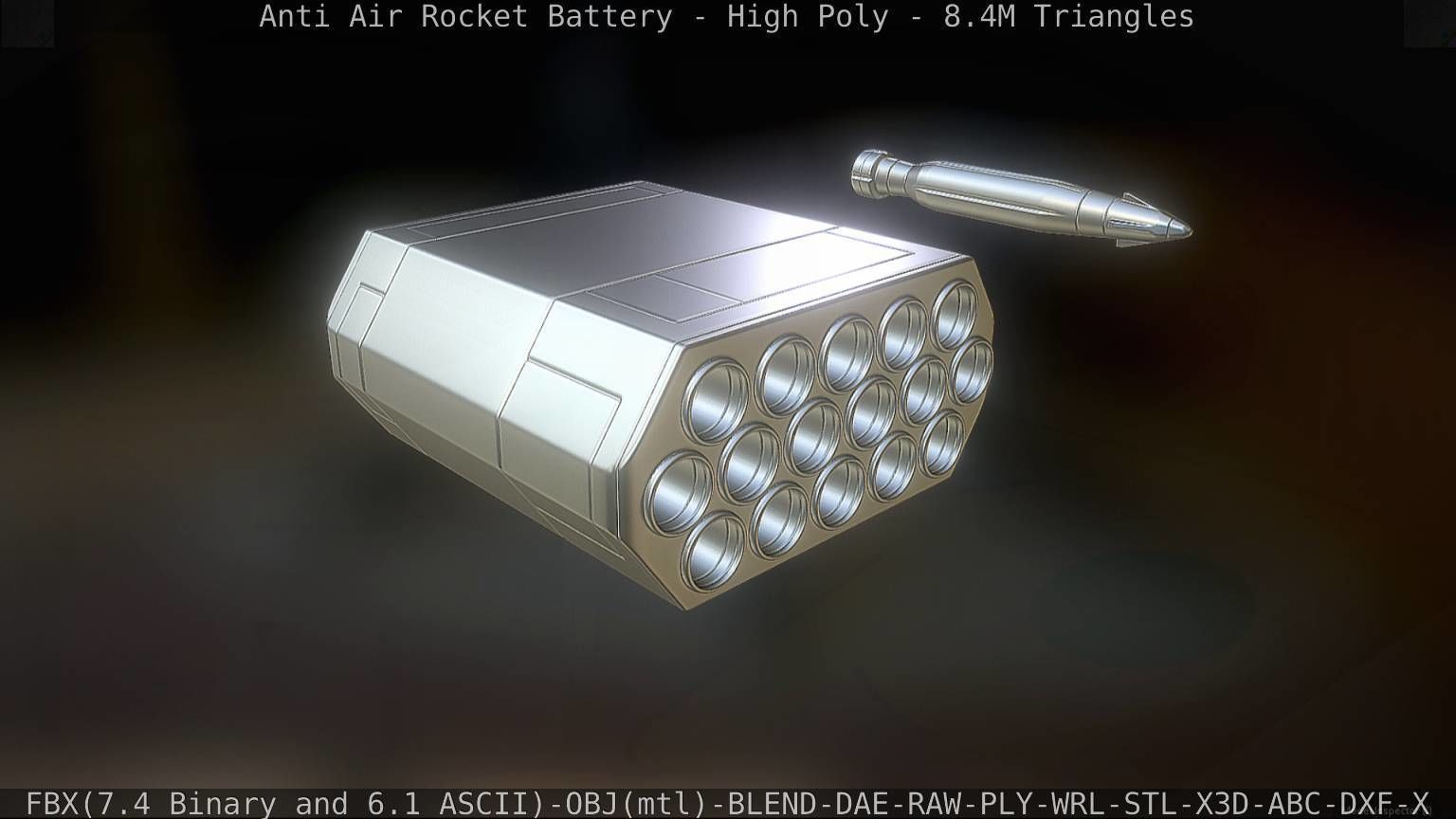 Anti Air Rocket Battery High Poly 3D model_106