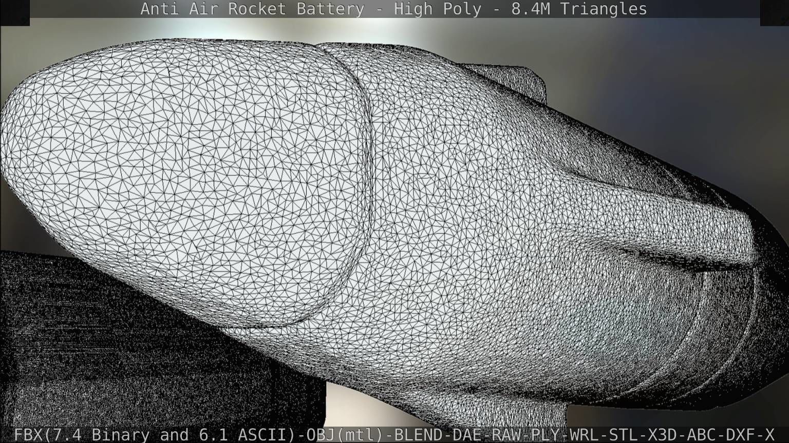 Anti Air Rocket Battery High Poly 3D model_153