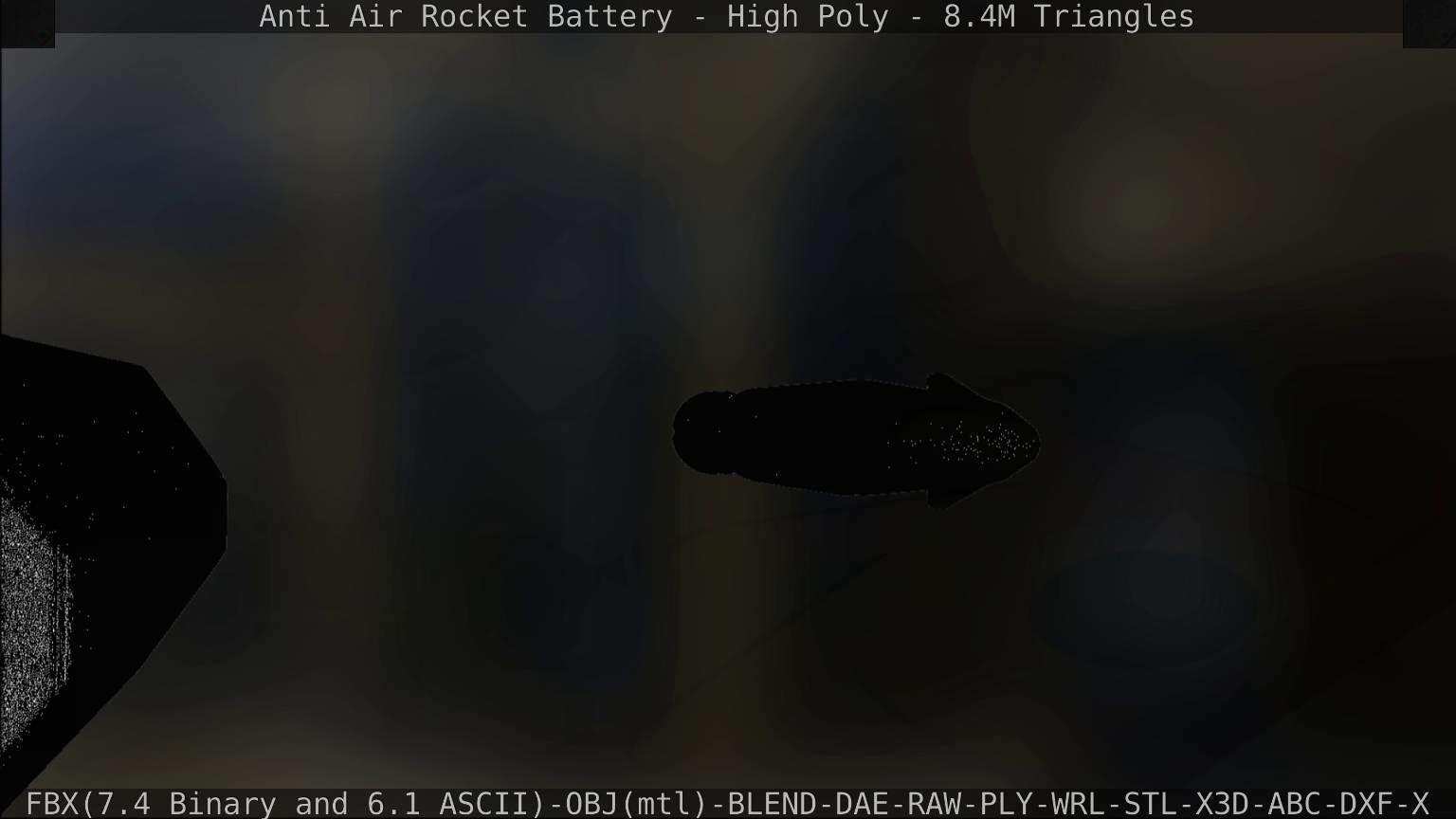 Anti Air Rocket Battery High Poly 3D model_170