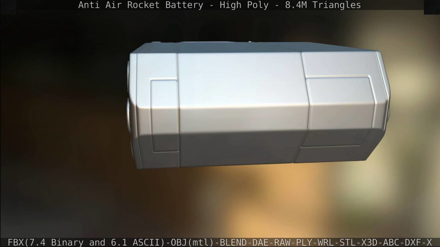 Anti Air Rocket Battery High Poly 3D model_189