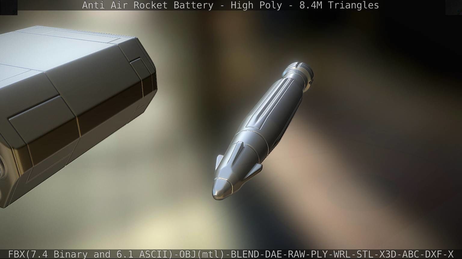Anti Air Rocket Battery High Poly 3D model_62