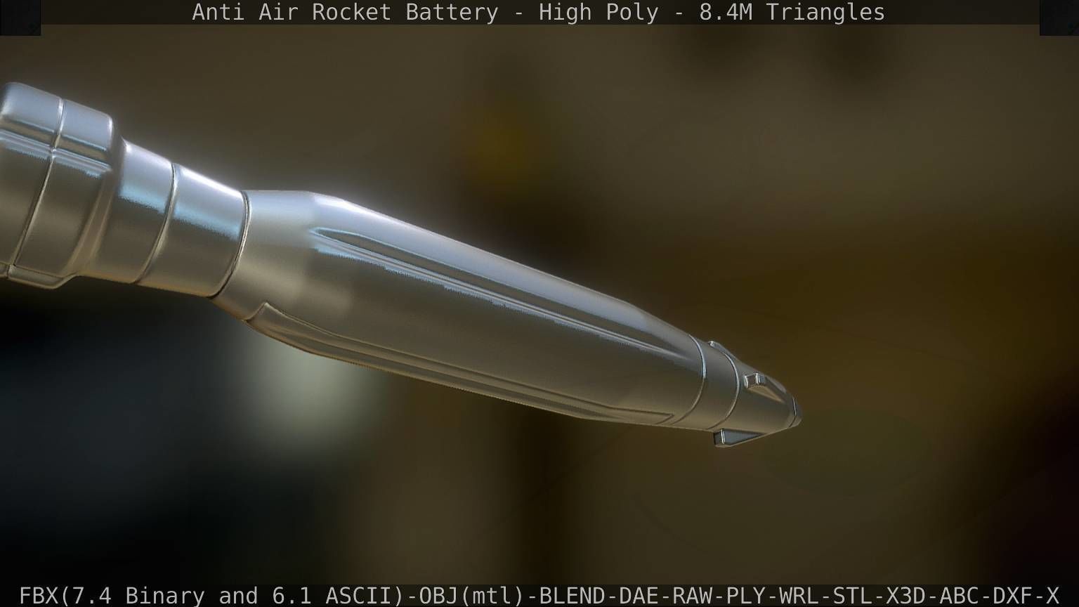 Anti Air Rocket Battery High Poly 3D model_82