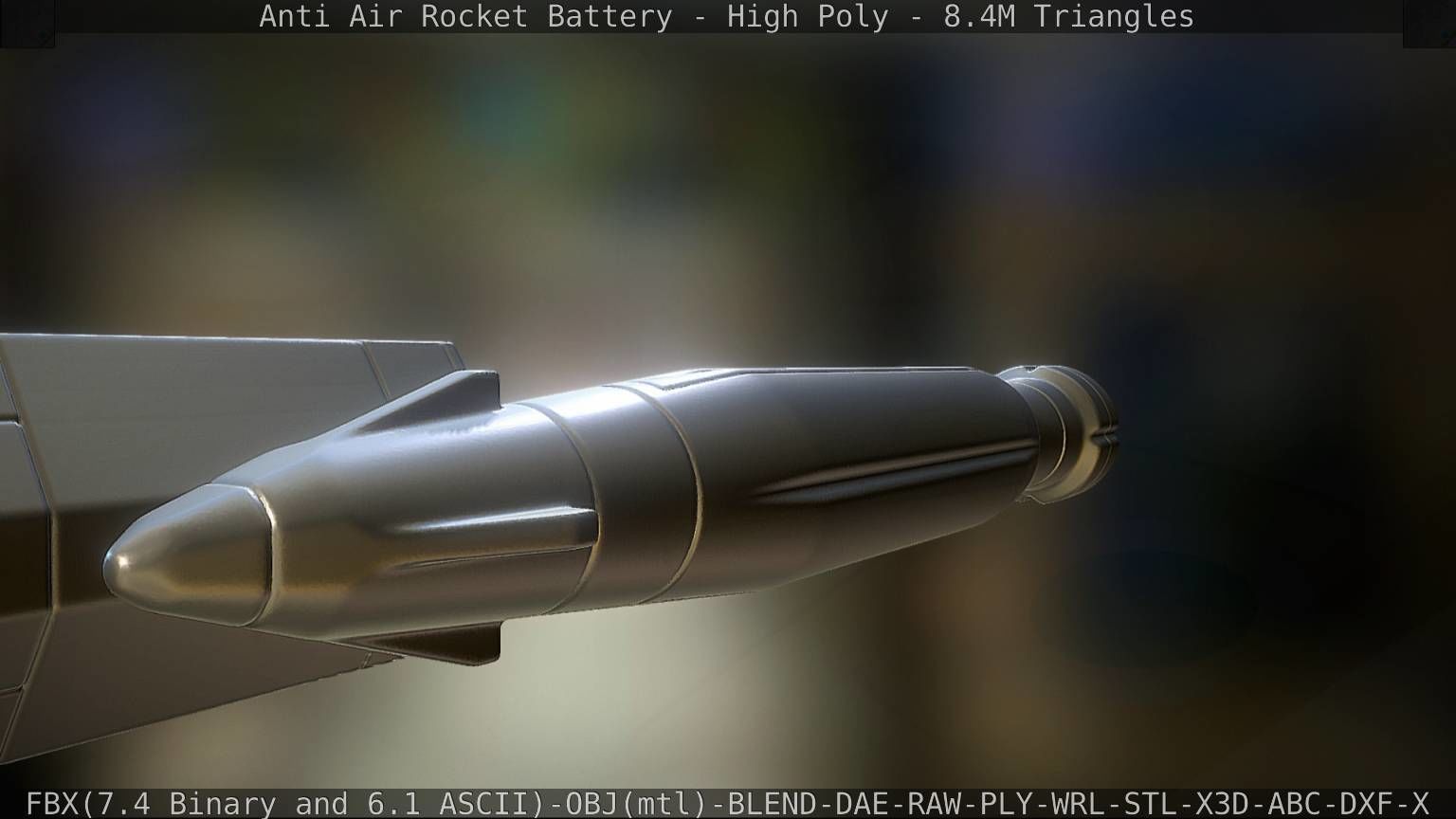 Anti Air Rocket Battery High Poly 3D model_69