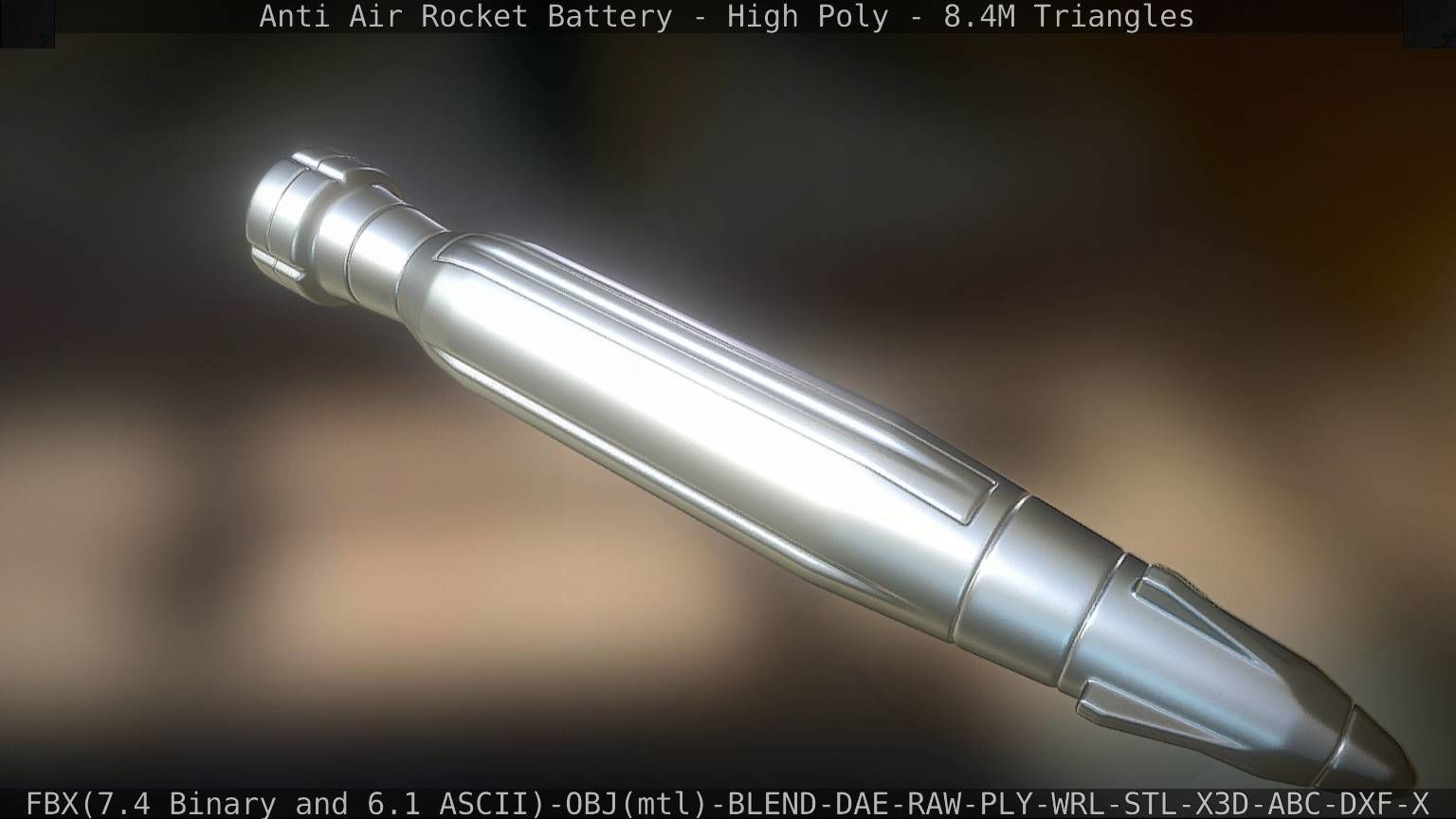 Anti Air Rocket Battery High Poly 3D model_91