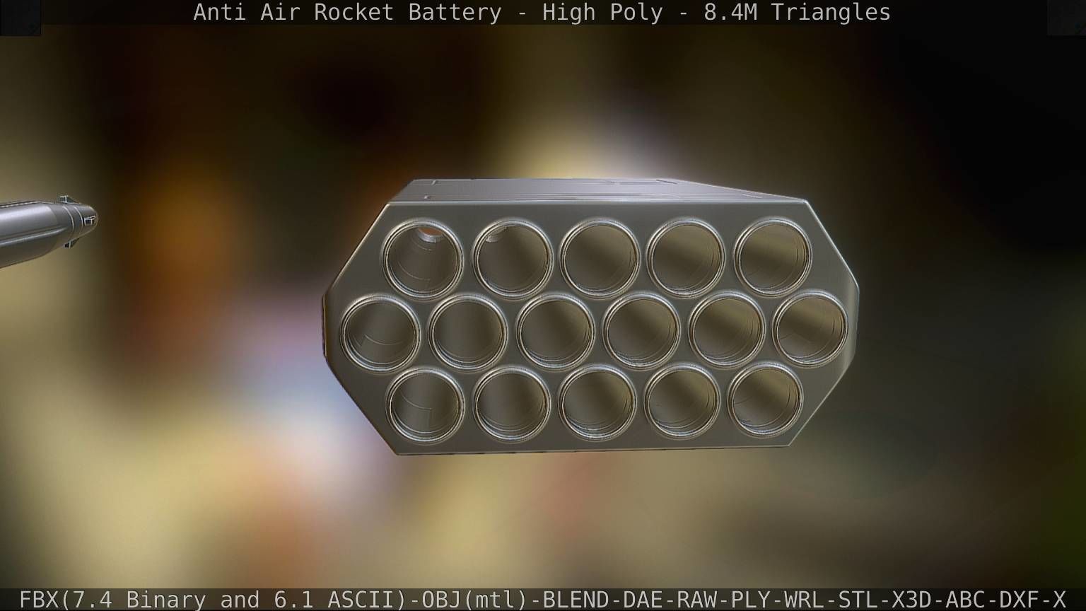 Anti Air Rocket Battery High Poly 3D model_41