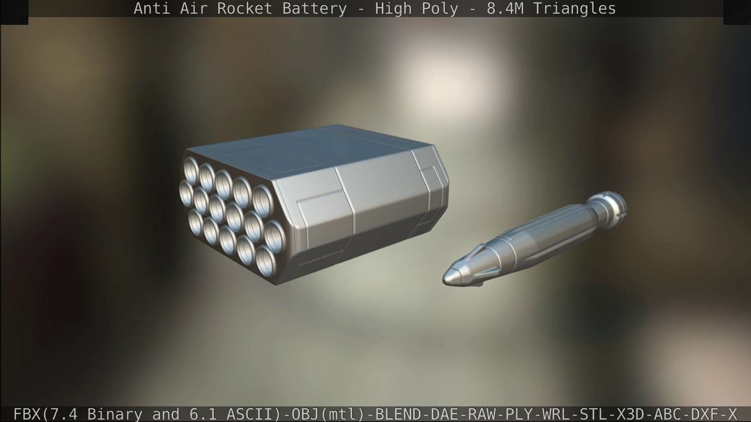 Anti Air Rocket Battery High Poly 3D model_195