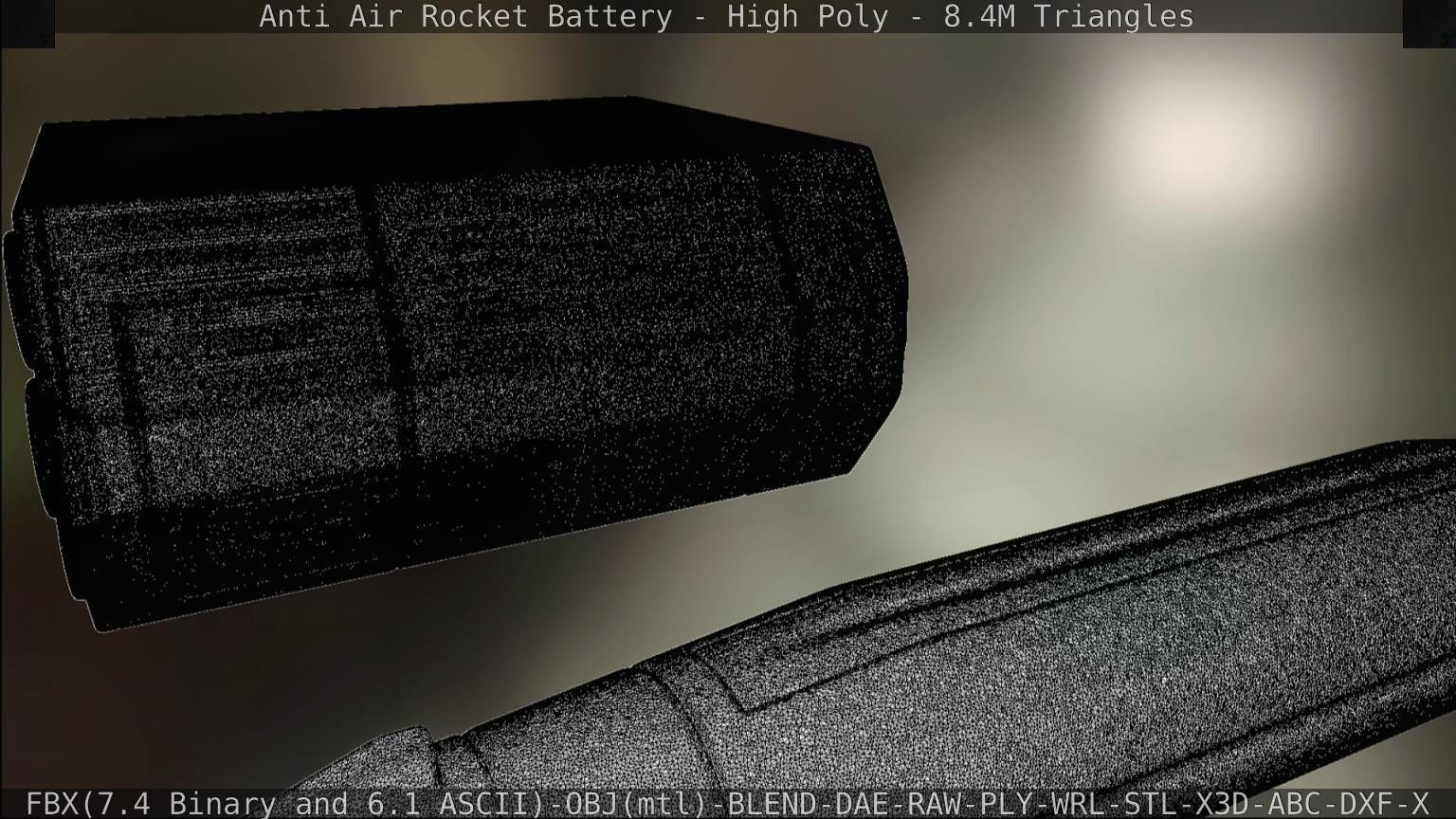 Anti Air Rocket Battery High Poly 3D model_156