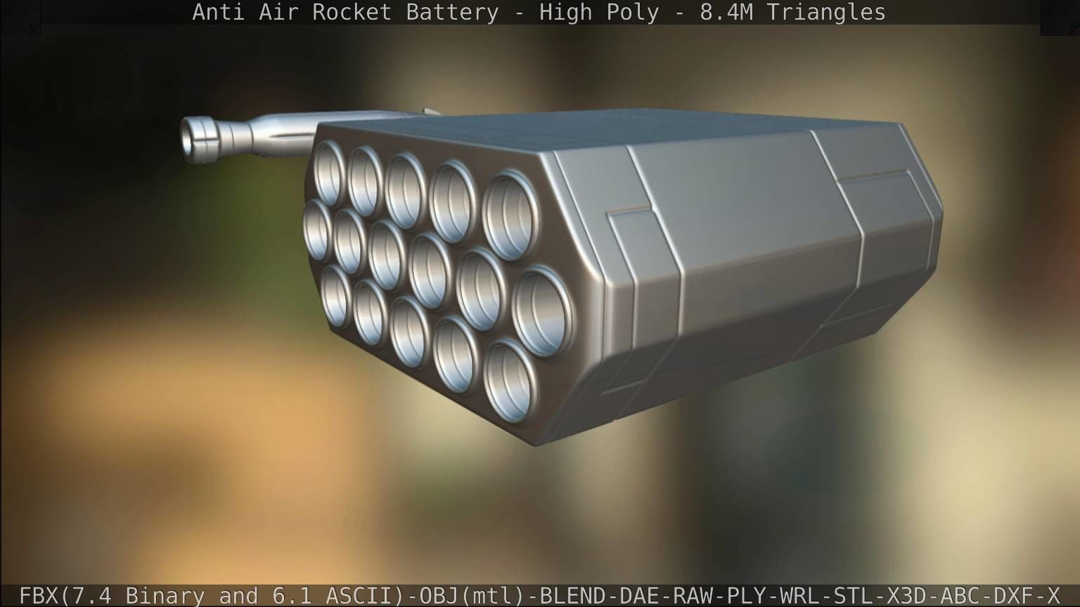 Anti Air Rocket Battery High Poly 3D model_186