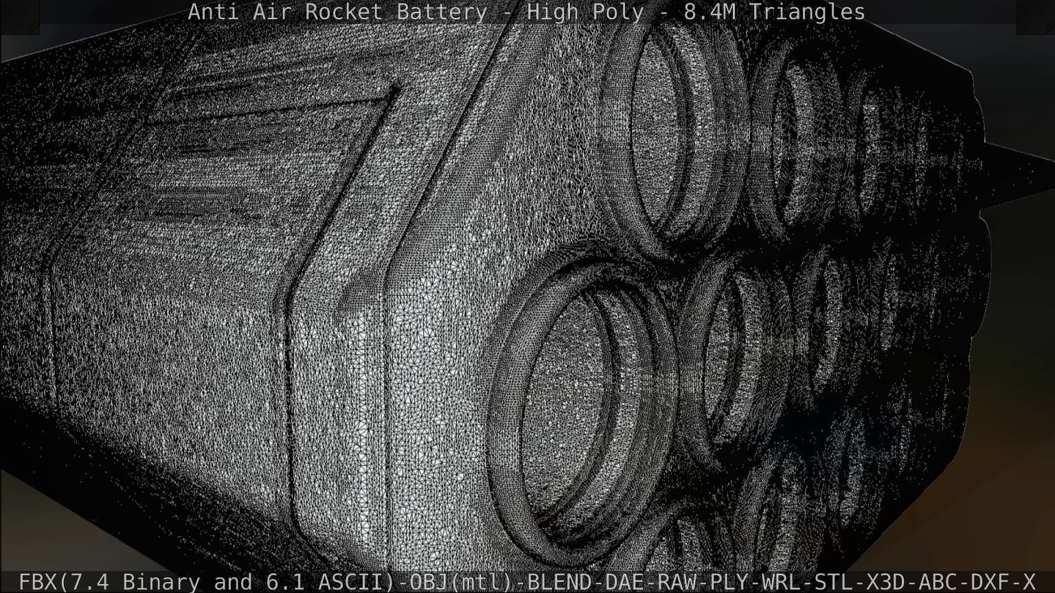 Anti Air Rocket Battery High Poly 3D model_119