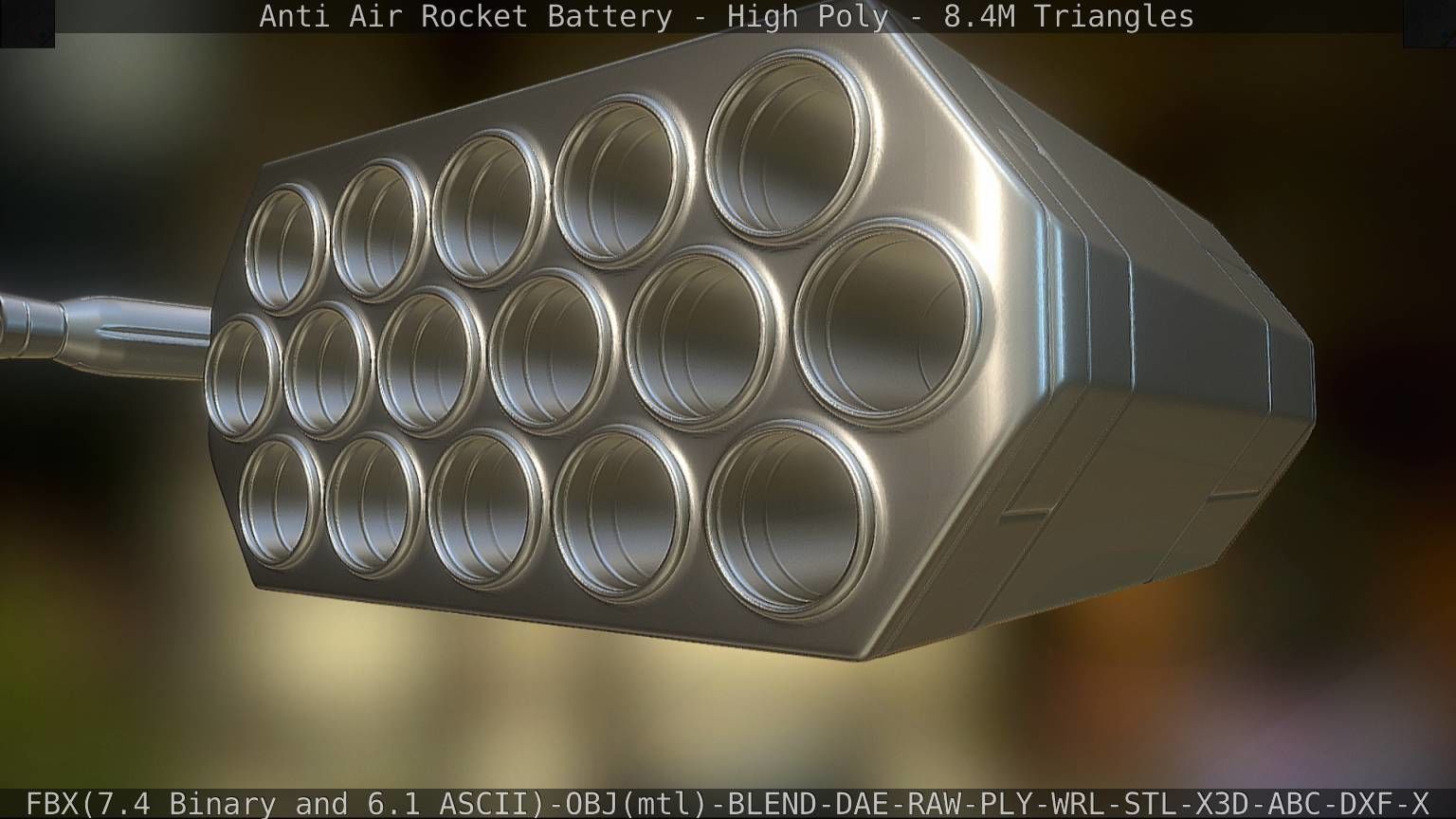 Anti Air Rocket Battery High Poly 3D model_48
