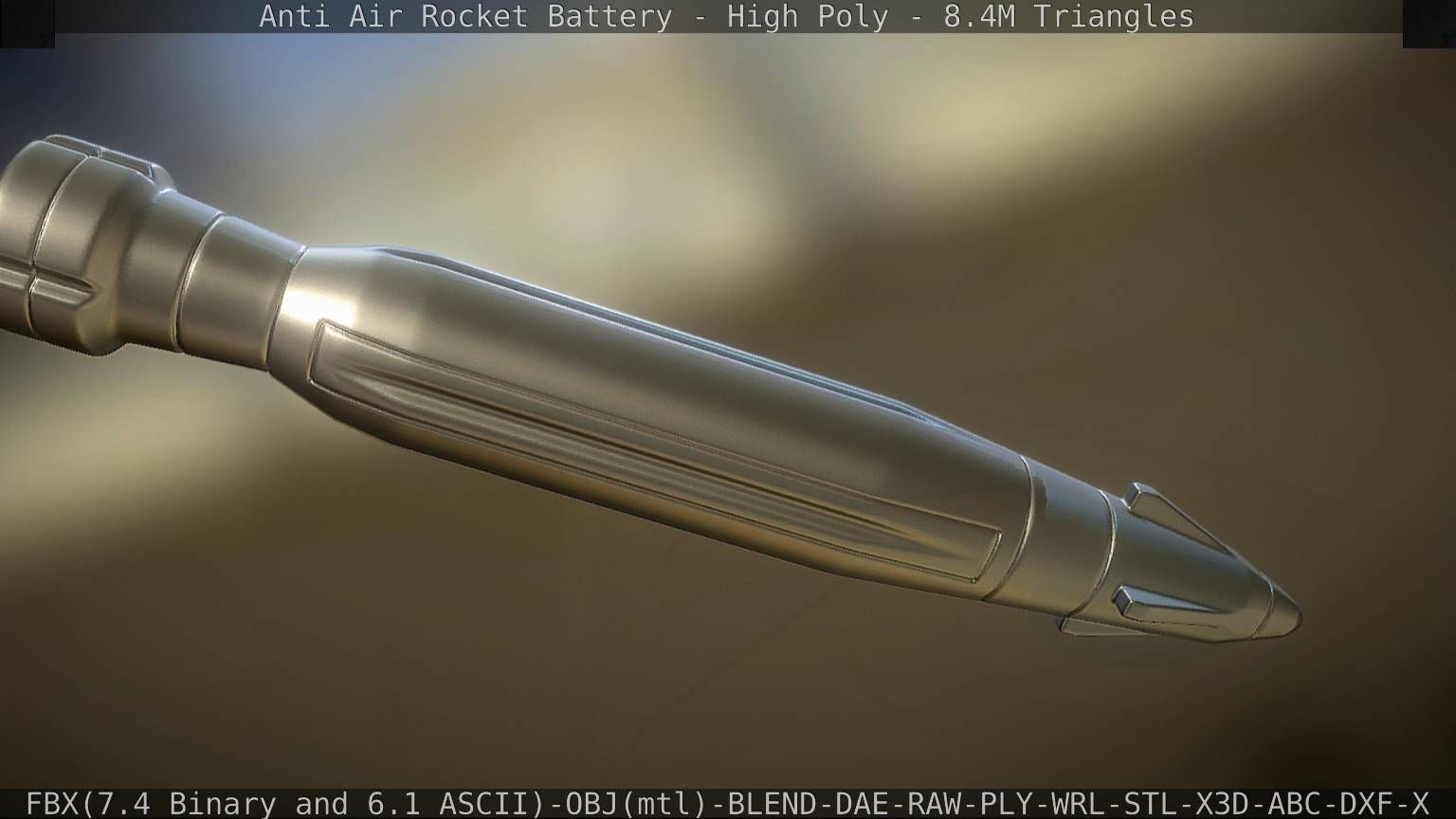 Anti Air Rocket Battery High Poly 3D model_83