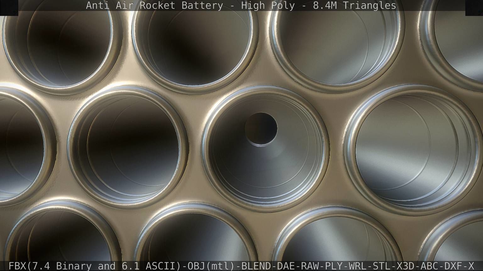 Anti Air Rocket Battery High Poly 3D model_21