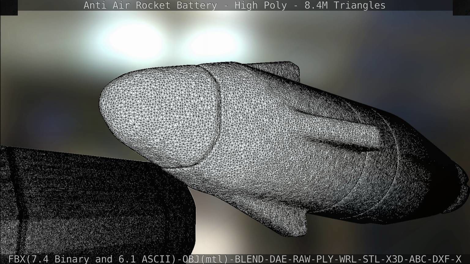 Anti Air Rocket Battery High Poly 3D model_154