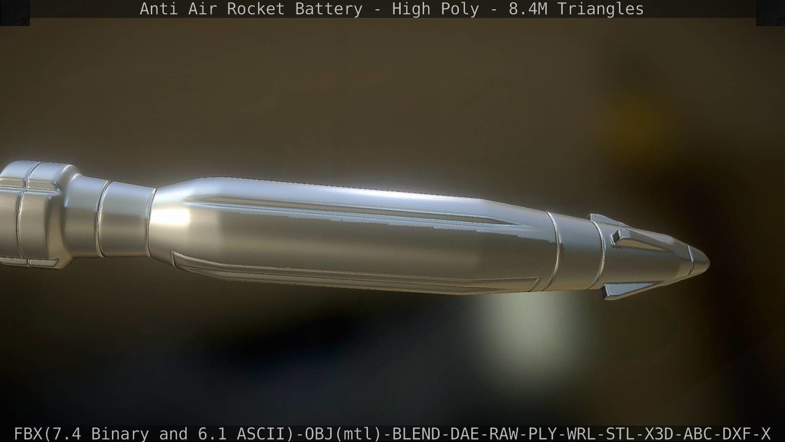 Anti Air Rocket Battery High Poly 3D model_87