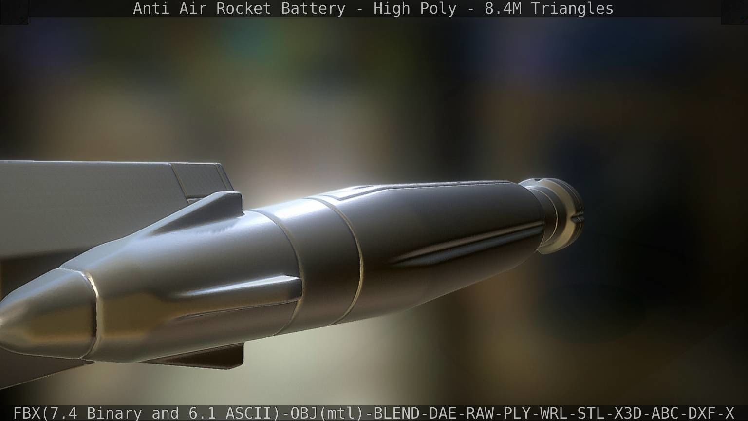 Anti Air Rocket Battery High Poly 3D model_68