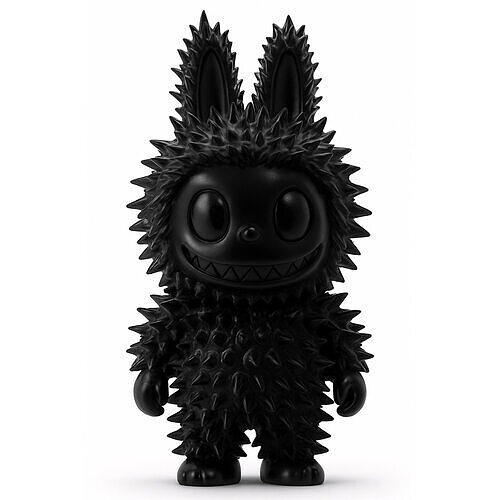 Black Labubu Punk Grunge Thorn The Monsters toy 3D print model