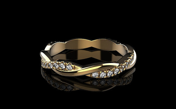 Wedding twested ring model  1353 3D print model