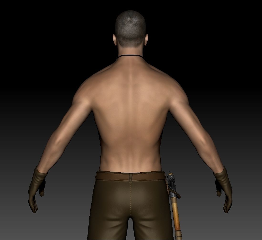 High Poly Armored Warrior 3D model_6