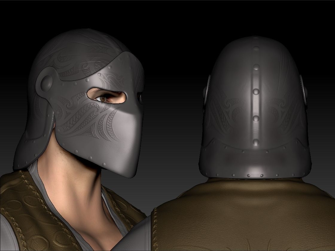 High Poly Armored Warrior 3D model_7