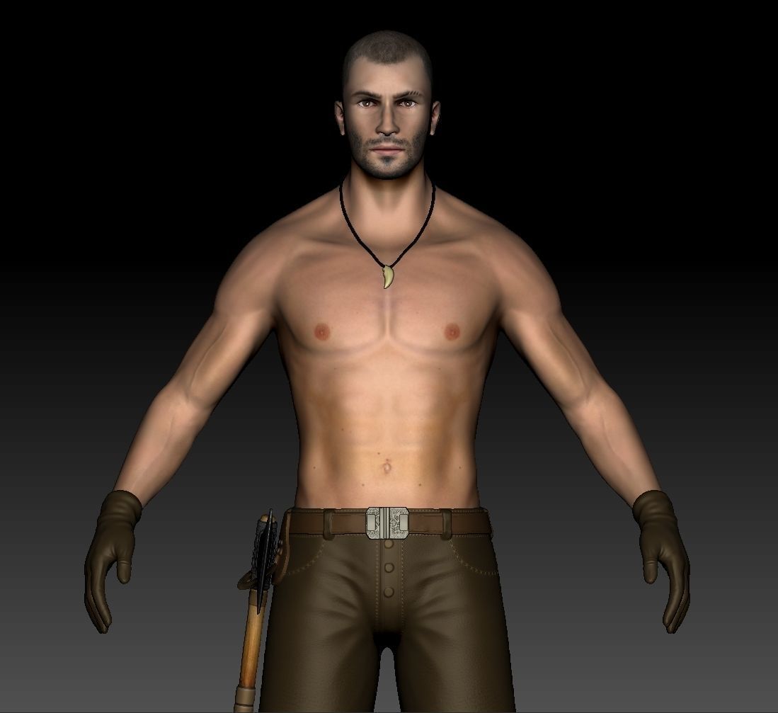 High Poly Armored Warrior 3D model_5